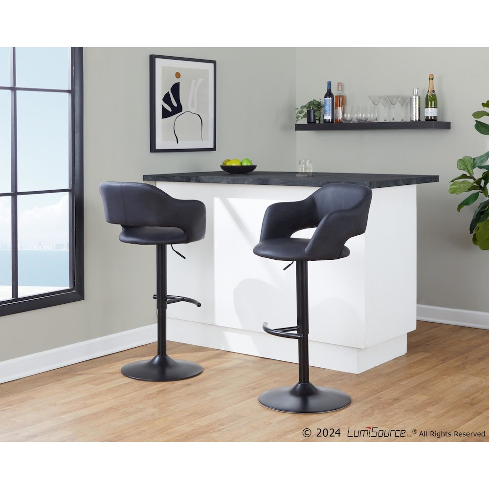 Margarite Adjustable Barstool - Set of 2. Picture 9