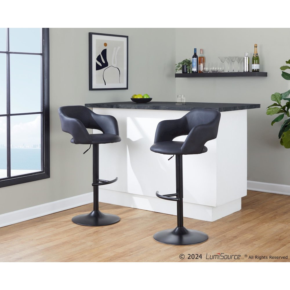 Margarite Adjustable Barstool - Set of 2. Picture 10