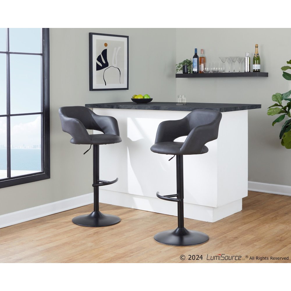 Margarite Adjustable Barstool - Set of 2. Picture 8