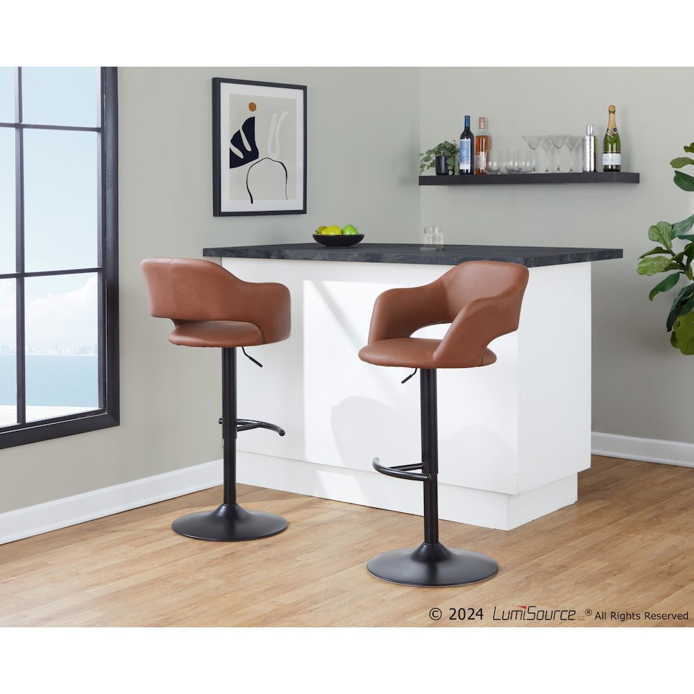 Margarite Adjustable Barstool - Set of 2. Picture 9
