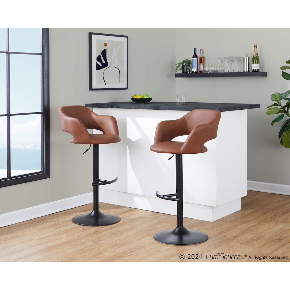 Margarite Adjustable Barstool - Set of 2. Picture 10
