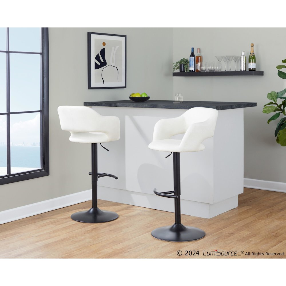 Margarite Adjustable Barstool - Set of 2. Picture 9