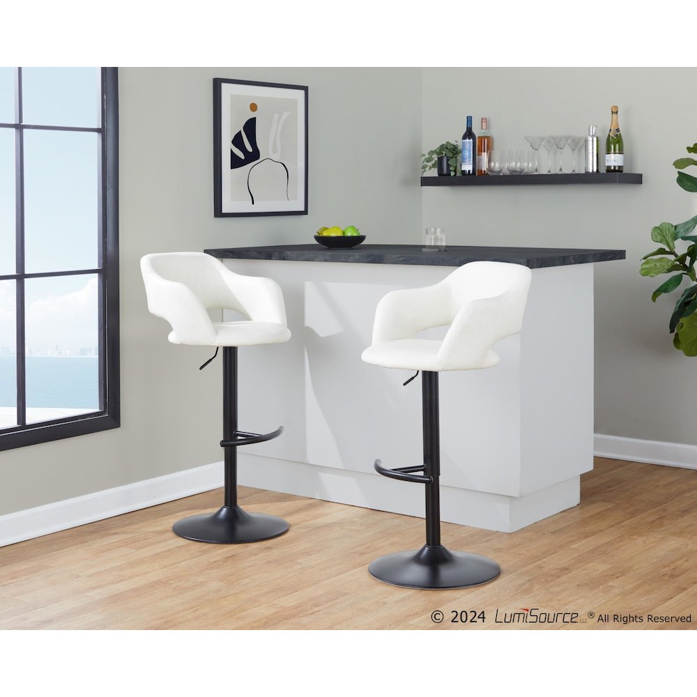 Margarite Adjustable Barstool - Set of 2. Picture 10