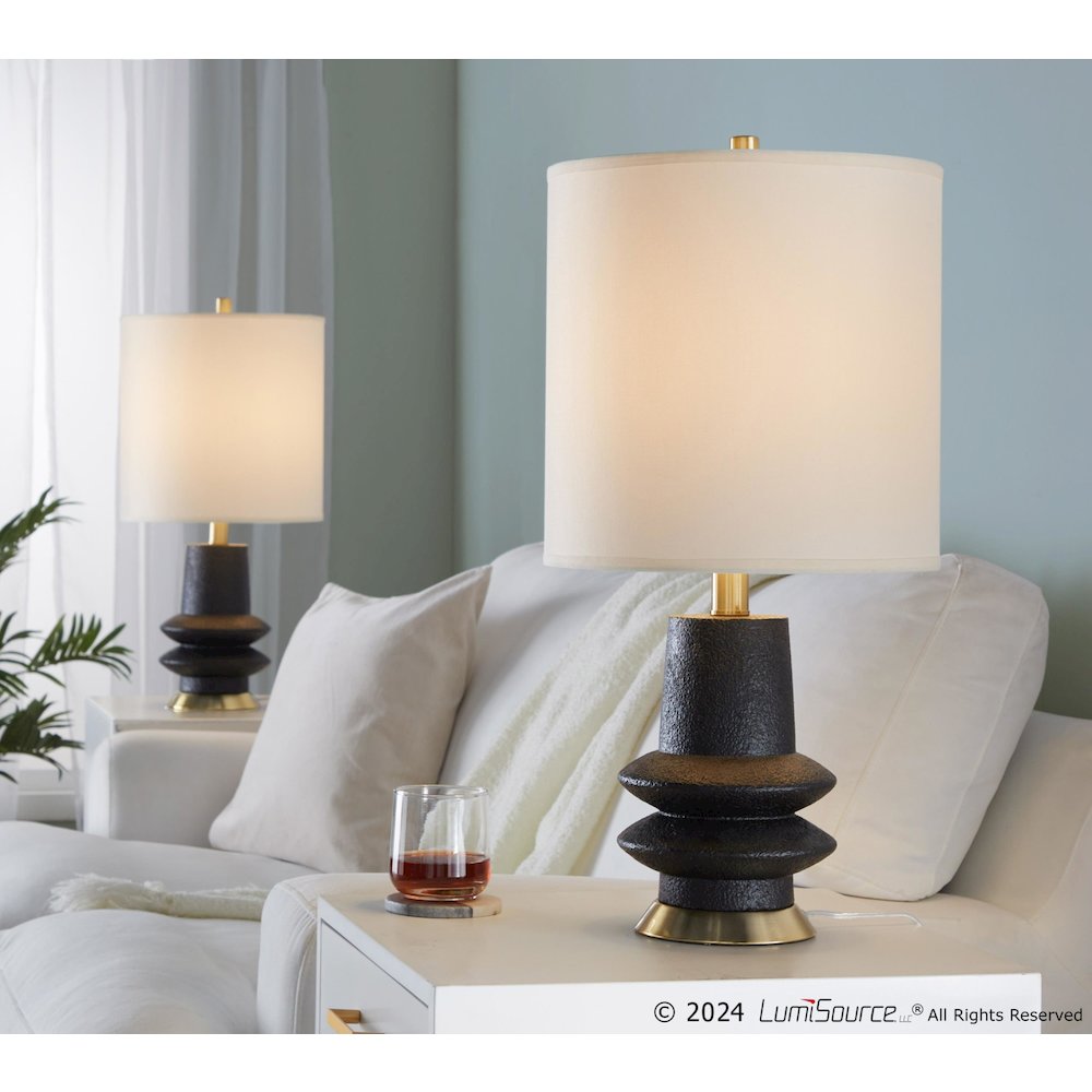Lloyd 26" Polyresin Table Lamp  - Set of 2. Picture 6
