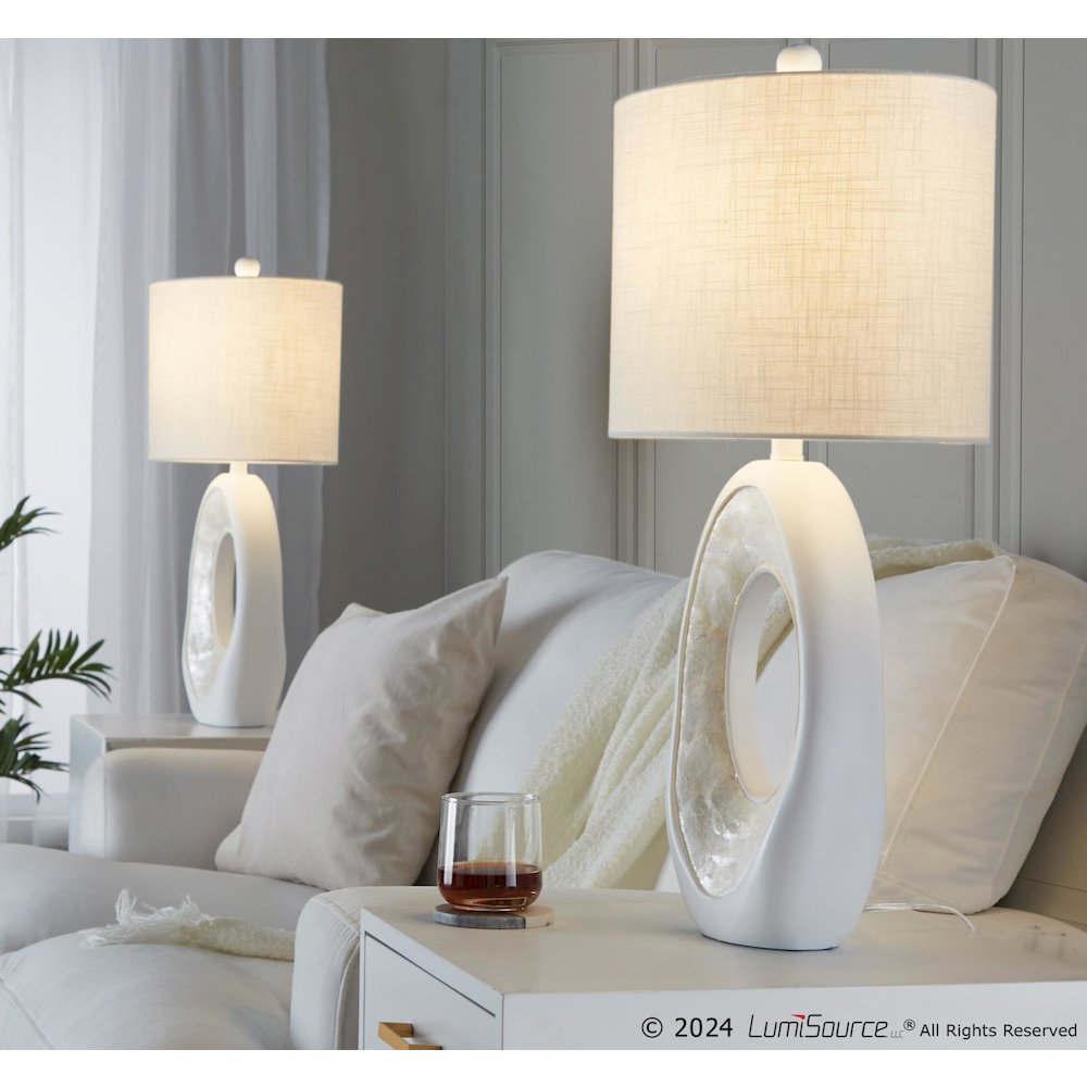 Pearl 29" Polyresin Table Lamp - Set of 2. Picture 6