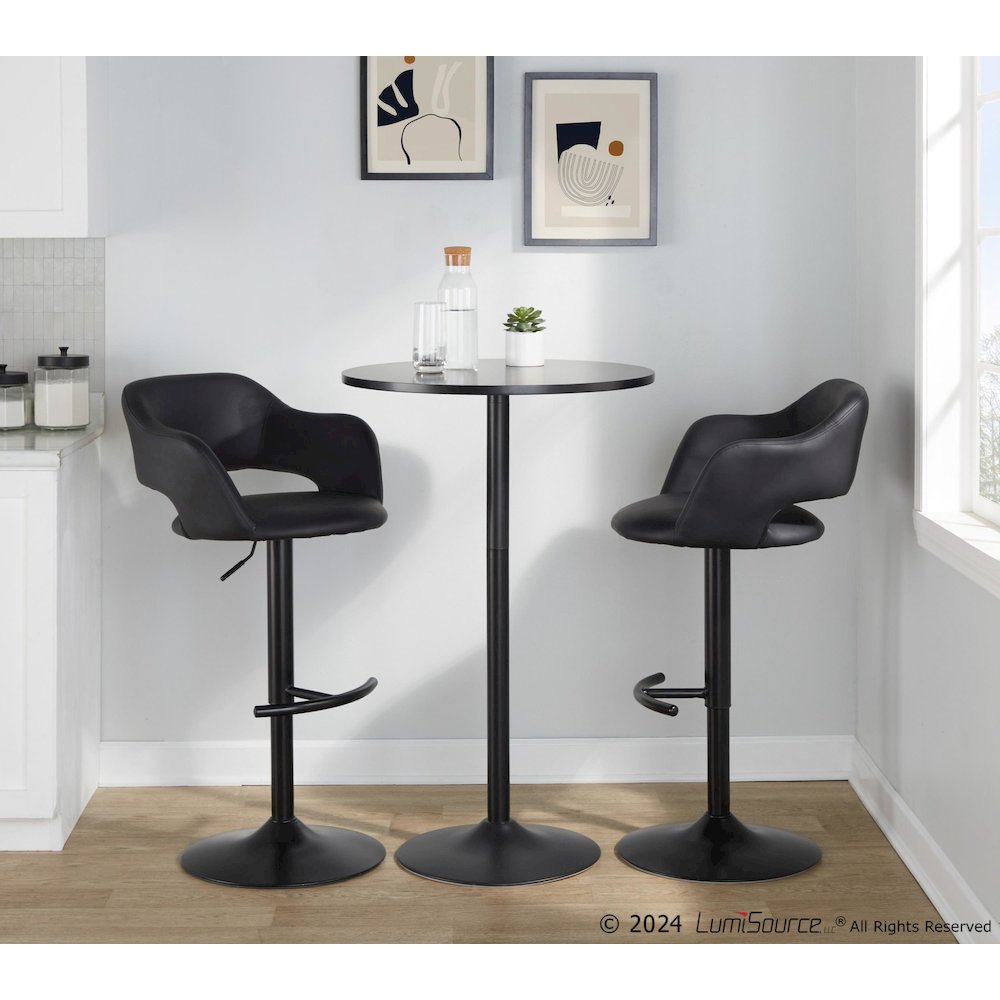 Margarite Adjustable Barstool - Set of 2. Picture 7