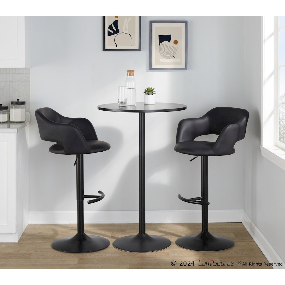 Margarite Adjustable Barstool - Set of 2. Picture 8