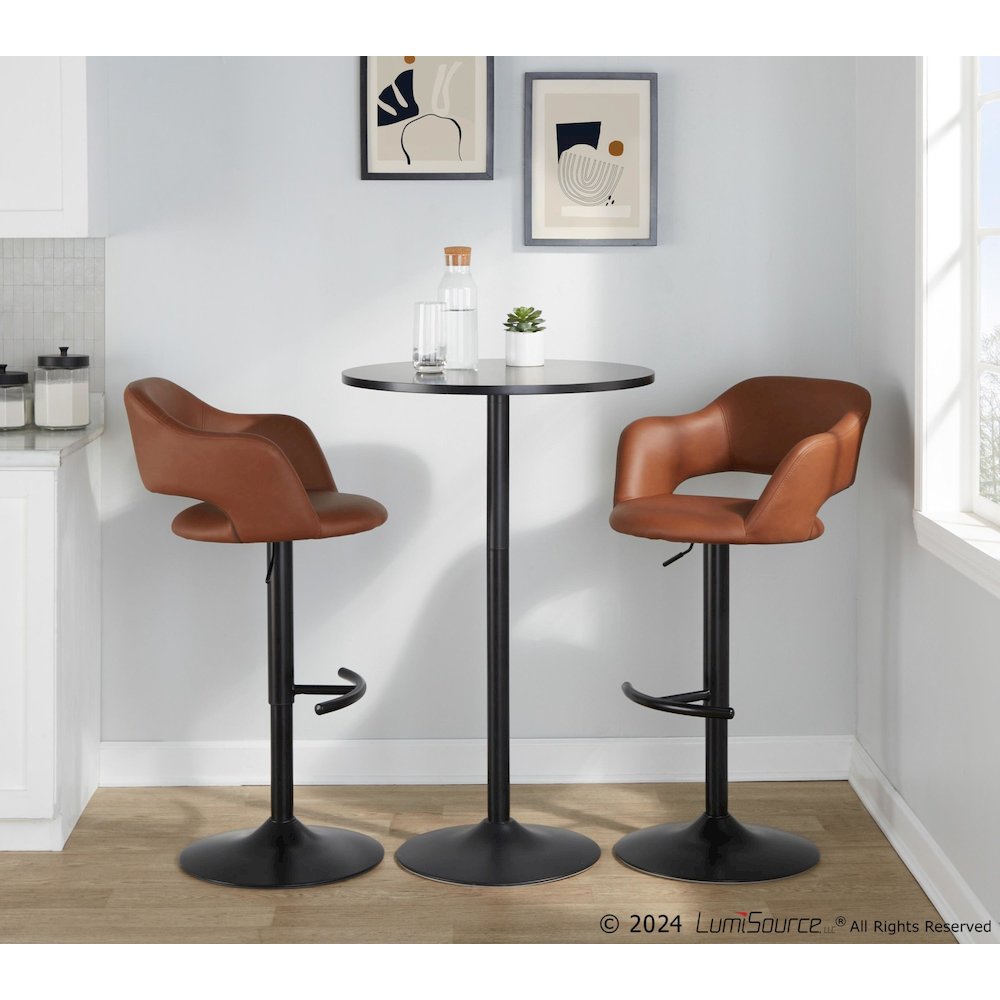 Margarite Adjustable Barstool - Set of 2. Picture 8