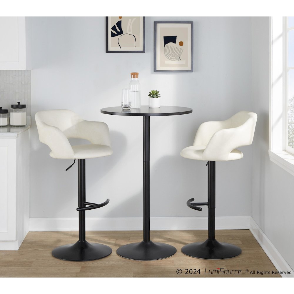 Margarite Adjustable Barstool - Set of 2. Picture 7