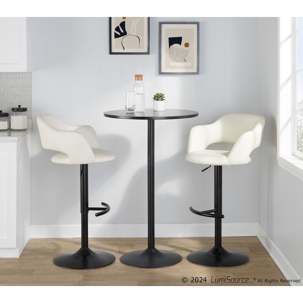 Margarite Adjustable Barstool - Set of 2. Picture 8