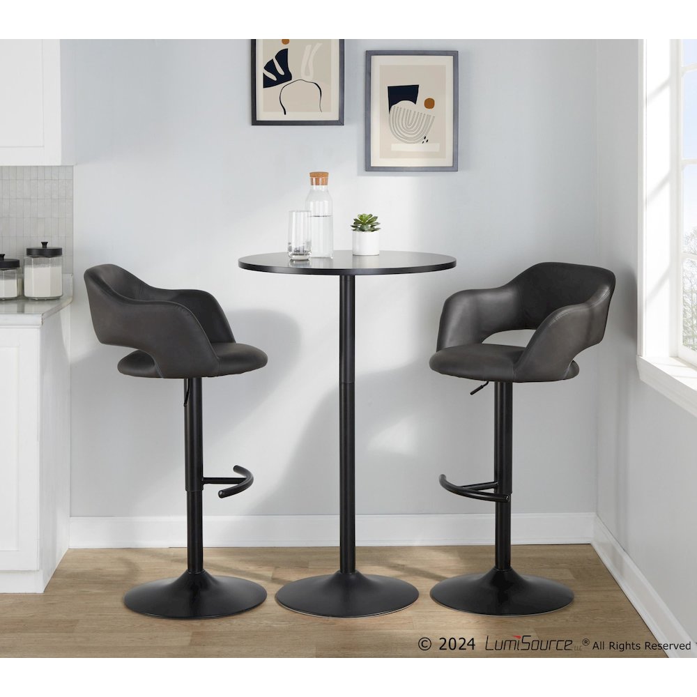 Margarite Adjustable Barstool - Set of 2. Picture 10