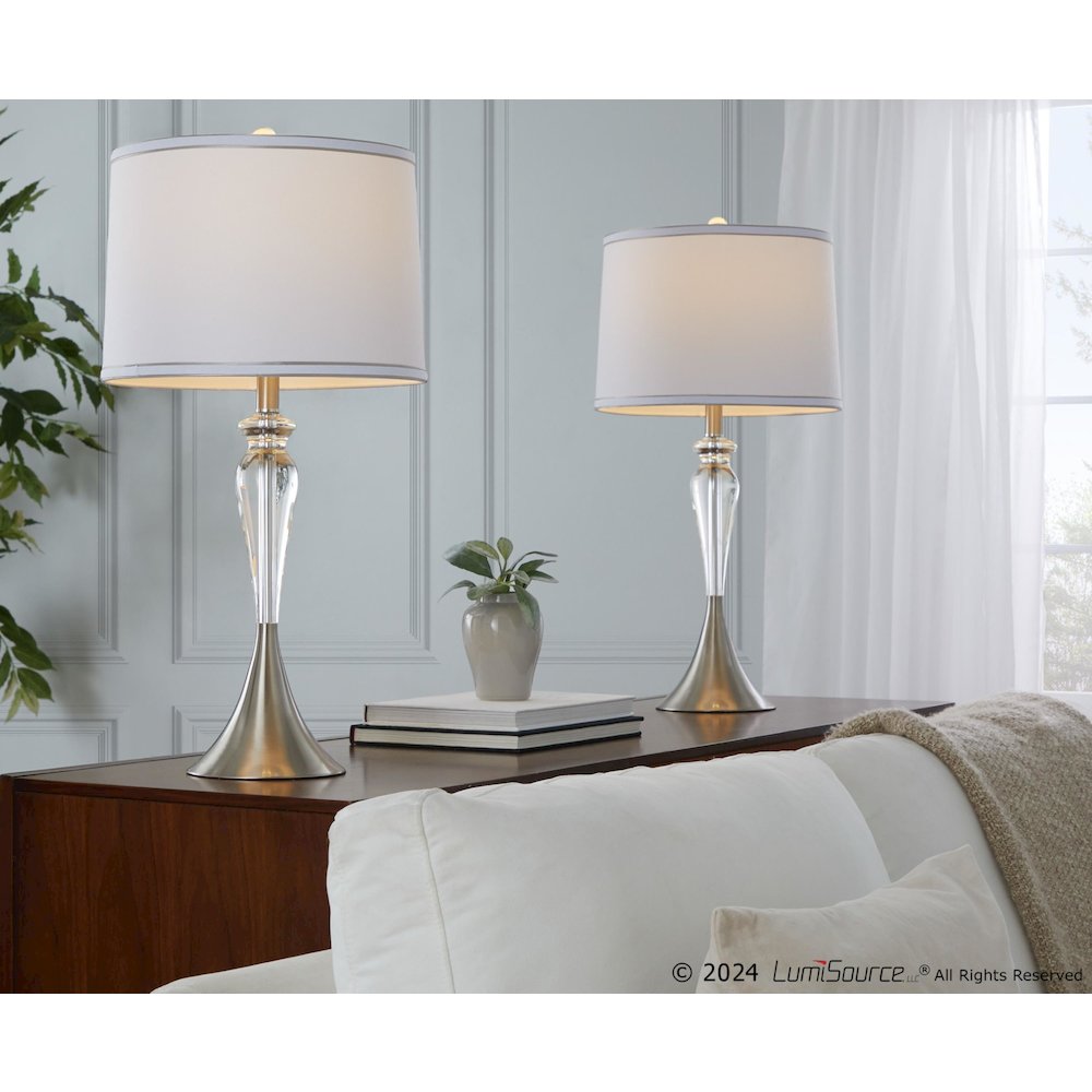 Ashland 28" Crystal Table Lamp - Set of 2. Picture 4