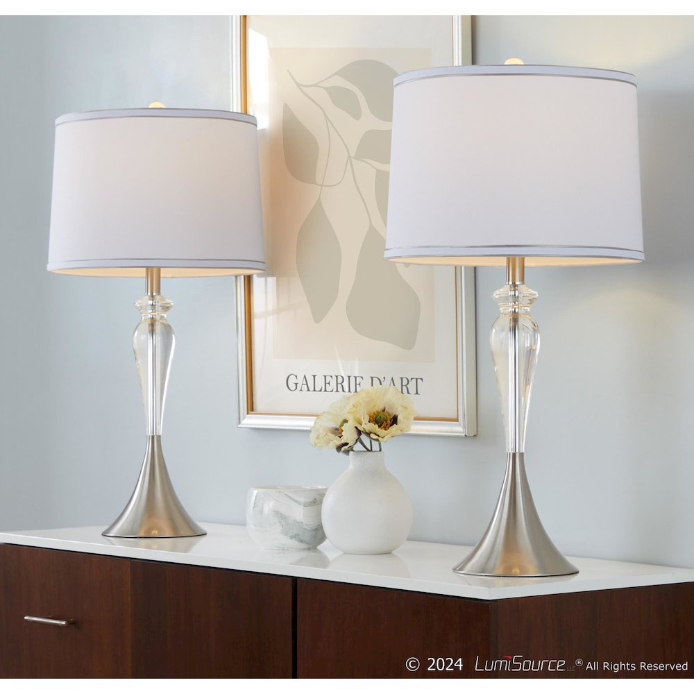 Ashland 28" Crystal Table Lamp - Set of 2. Picture 5
