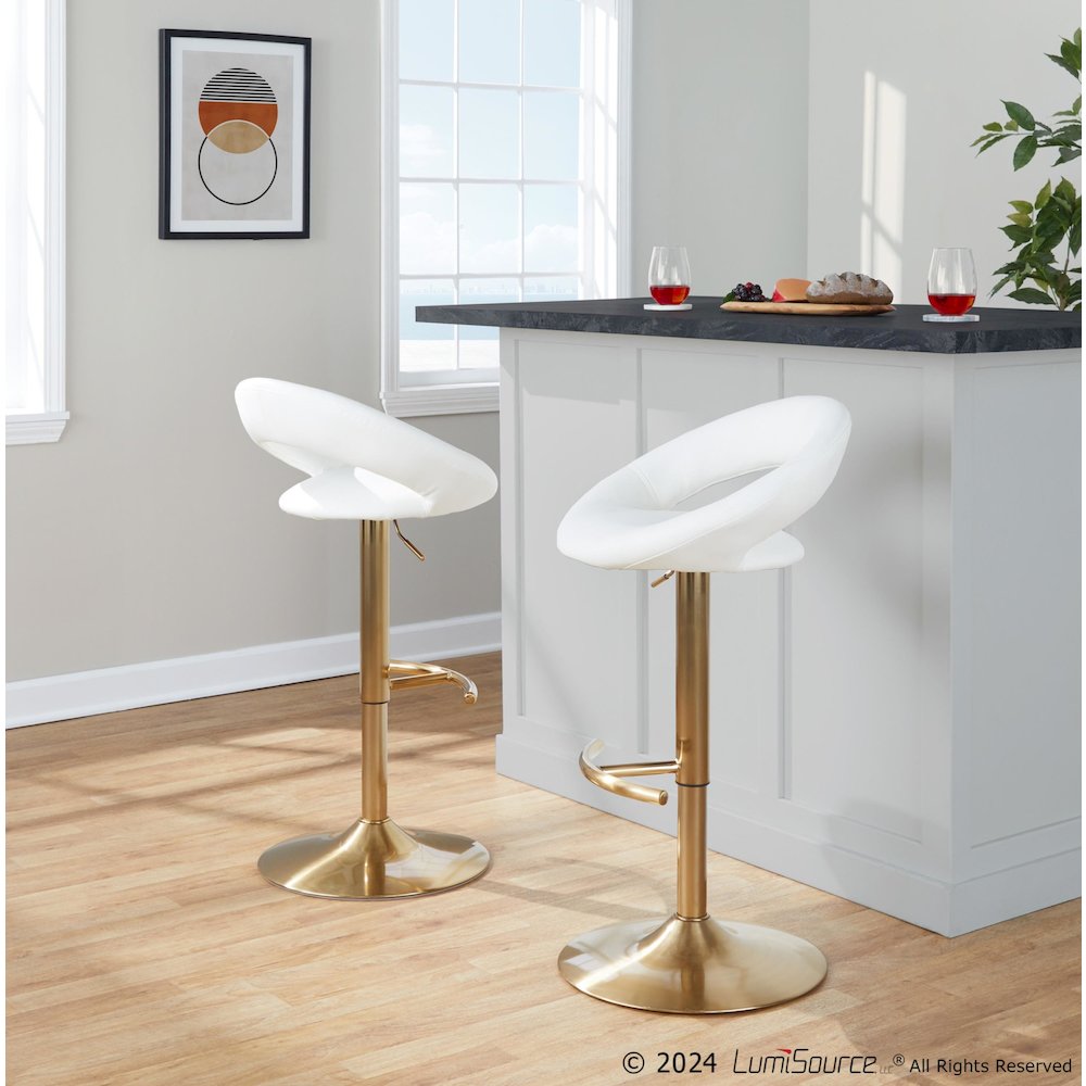Posh Adjustable Barstool - Set of 2. Picture 9