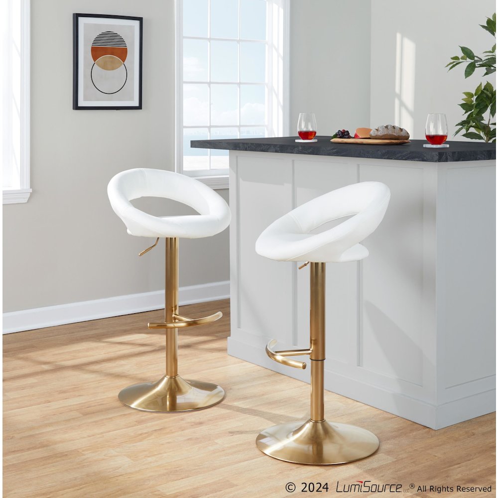 Posh Adjustable Barstool - Set of 2. Picture 10