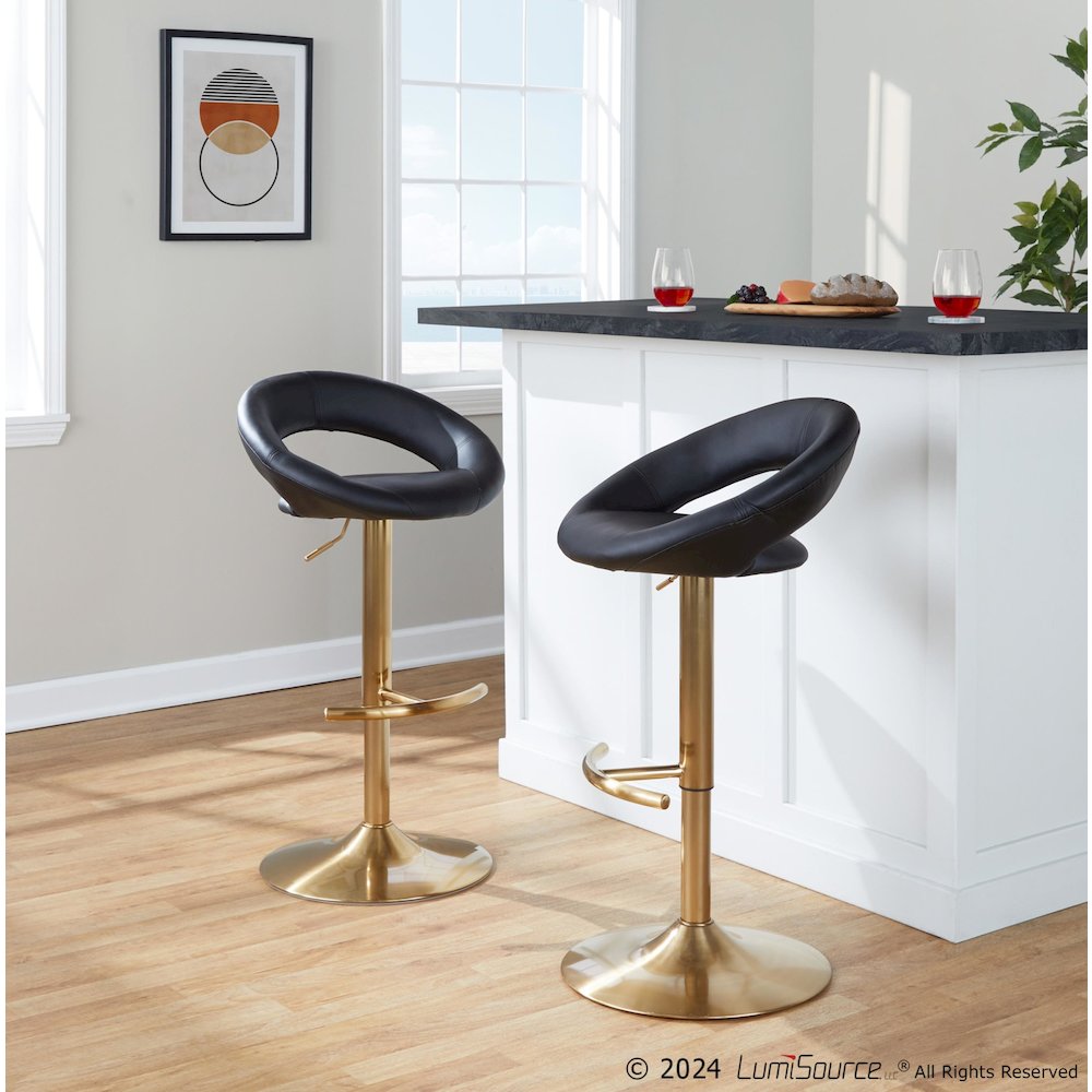 Posh Adjustable Barstool - Set of 2. Picture 10