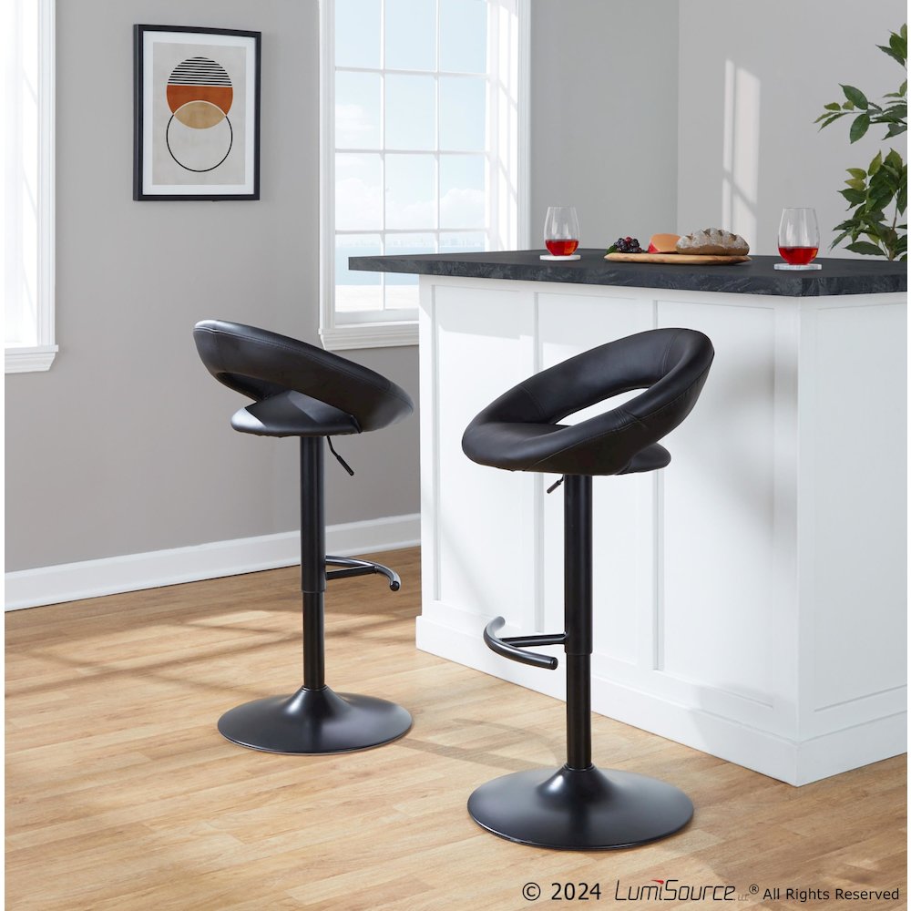 Posh Adjustable Barstool - Set of 2. Picture 9
