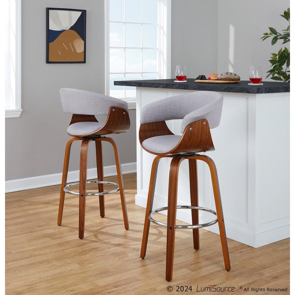 Vintage Mod 30" Fixed-Height Barstool - Set of 2. Picture 11