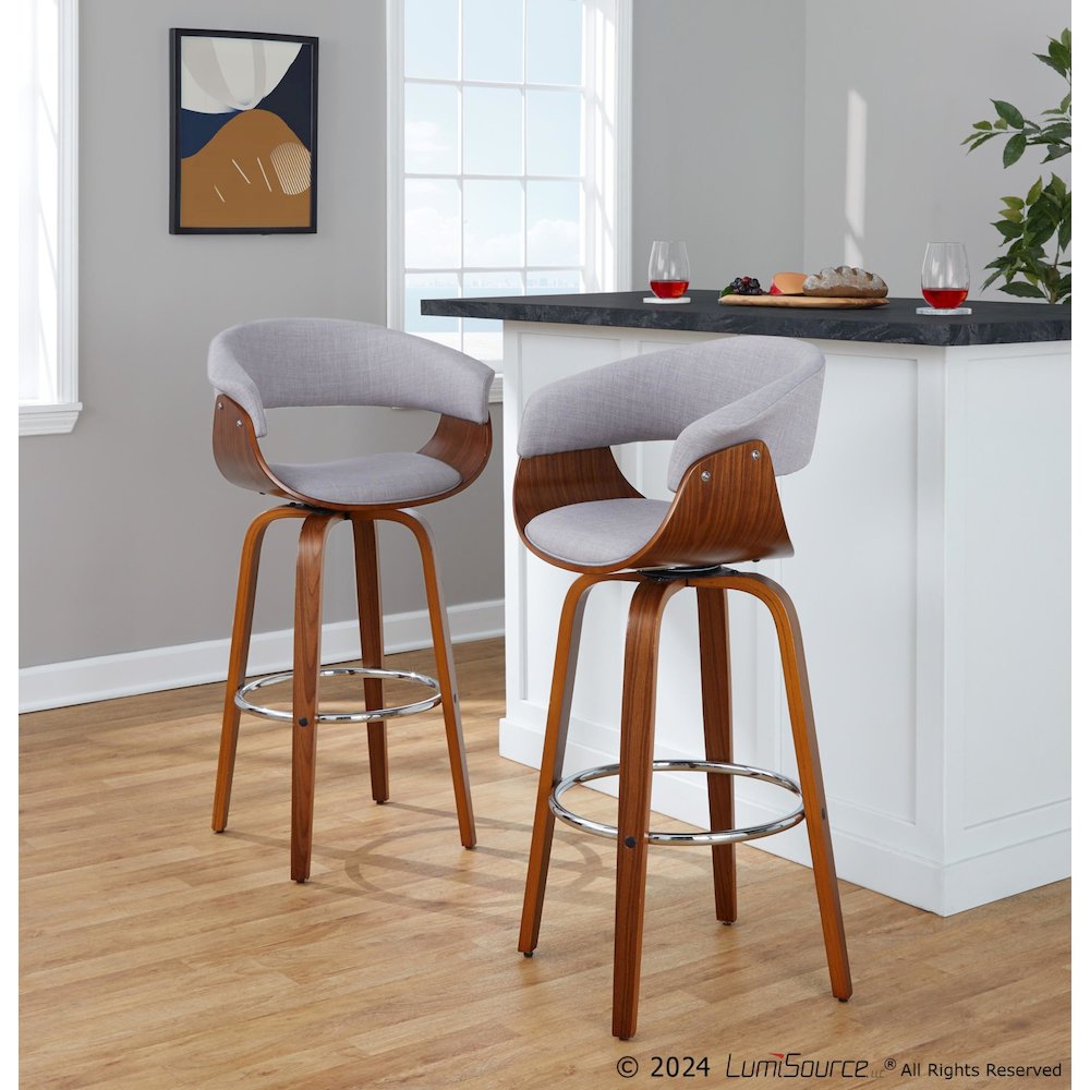 Vintage Mod 30" Fixed-Height Barstool - Set of 2. Picture 12