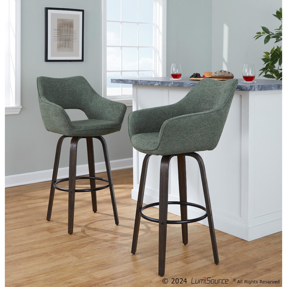Mustang 30" Fixed-Height Barstool - Set of 2. Picture 8