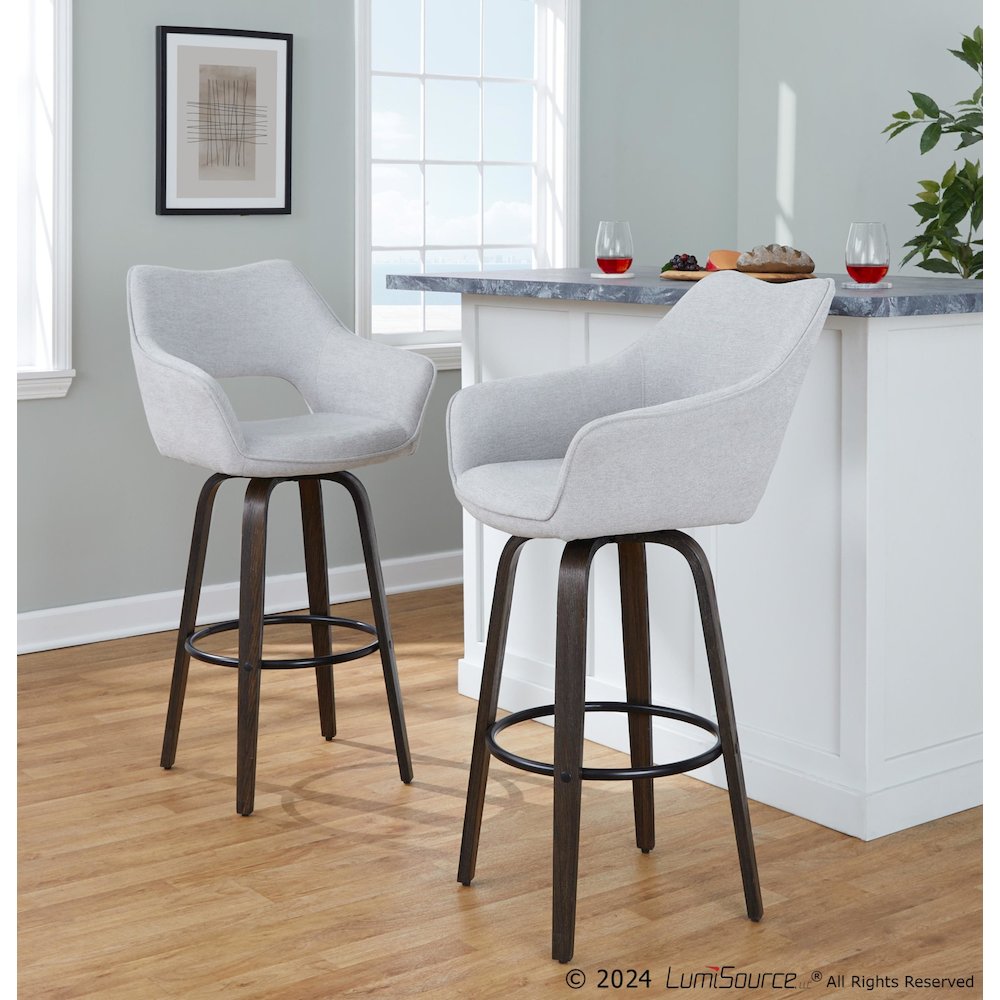 Mustang 30" Fixed-Height Barstool - Set of 2. Picture 7
