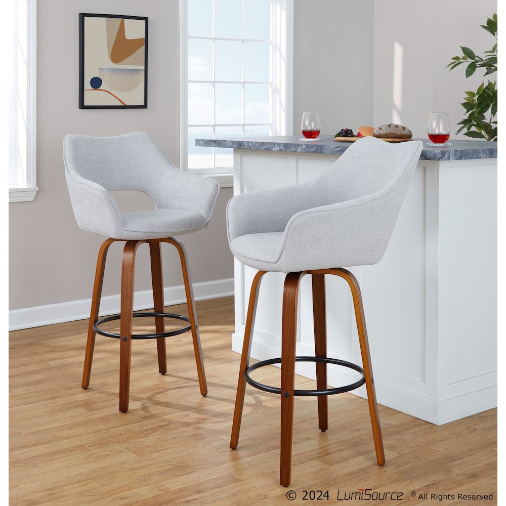 Mustang 30" Fixed-Height Barstool - Set of 2. Picture 8