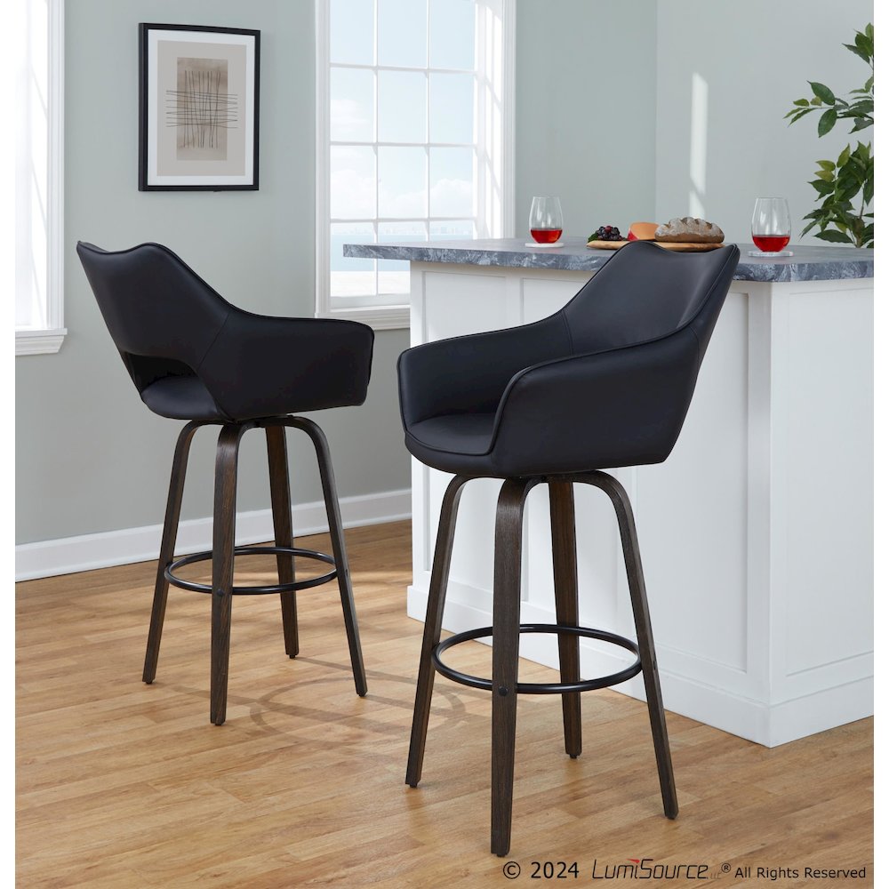Mustang 30" Fixed-Height Barstool - Set of 2. Picture 7