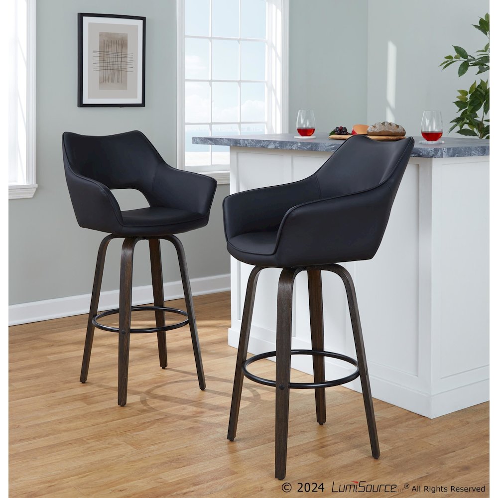 Mustang 30" Fixed-Height Barstool - Set of 2. Picture 8