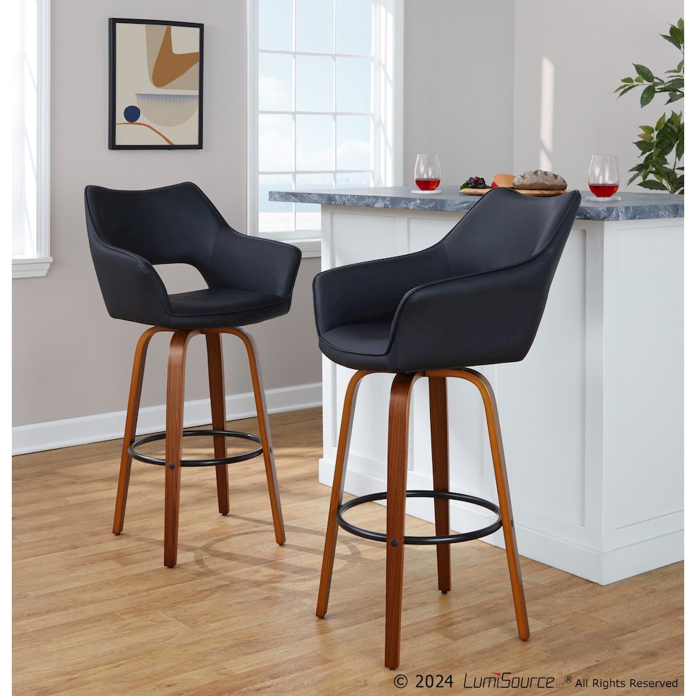 Mustang 30" Fixed-Height Barstool - Set of 2. Picture 8