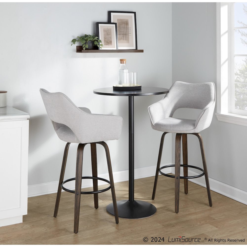 Mustang 30" Fixed-Height Barstool - Set of 2. Picture 8