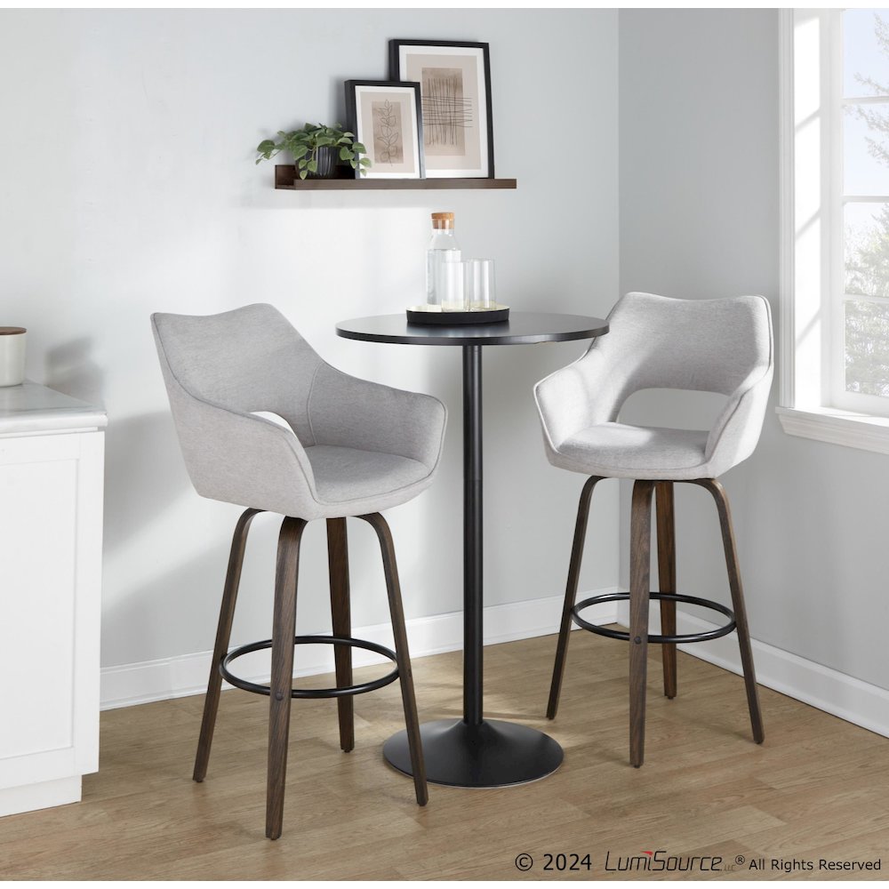 Mustang 30" Fixed-Height Barstool - Set of 2. Picture 9