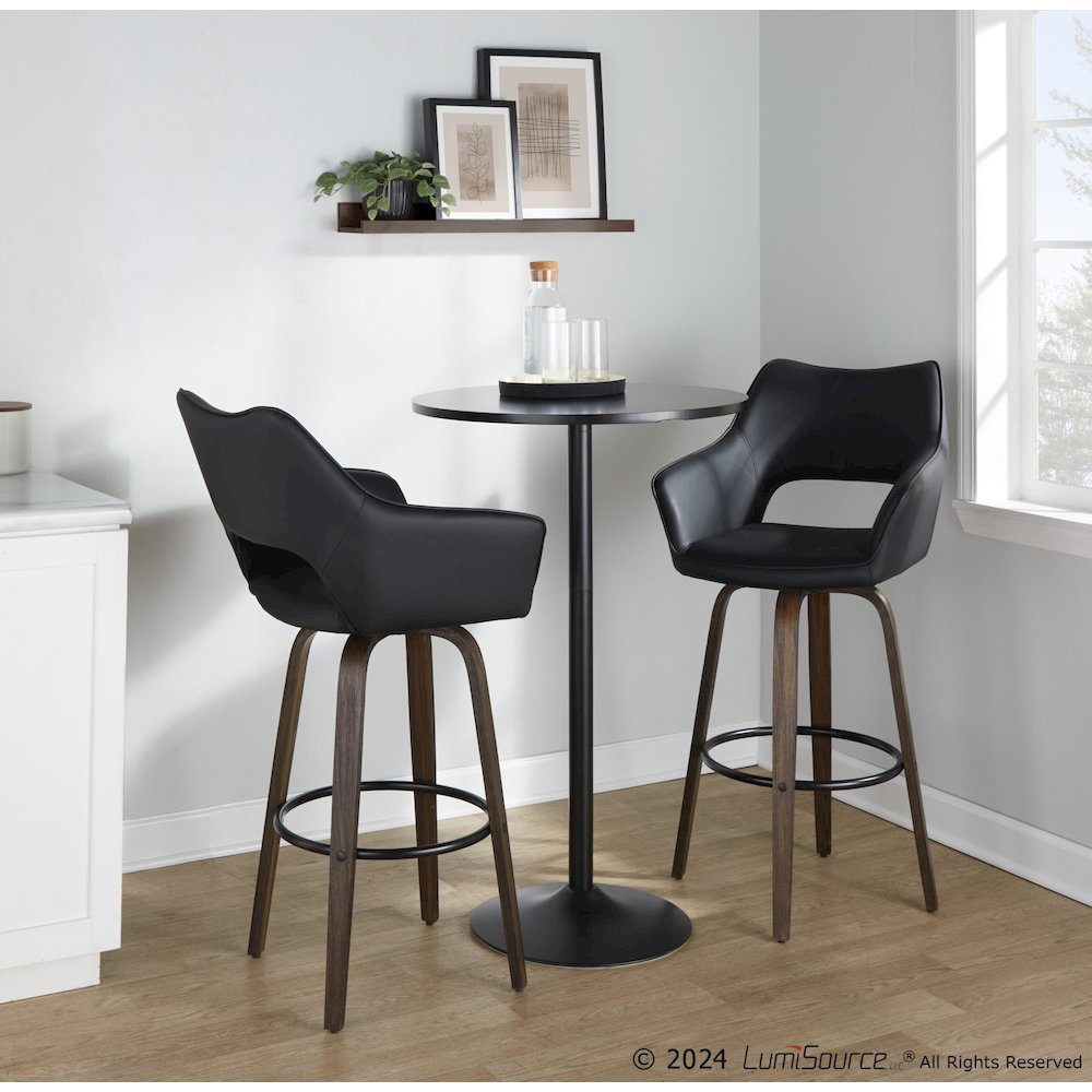 Mustang 30" Fixed-Height Barstool - Set of 2. Picture 9