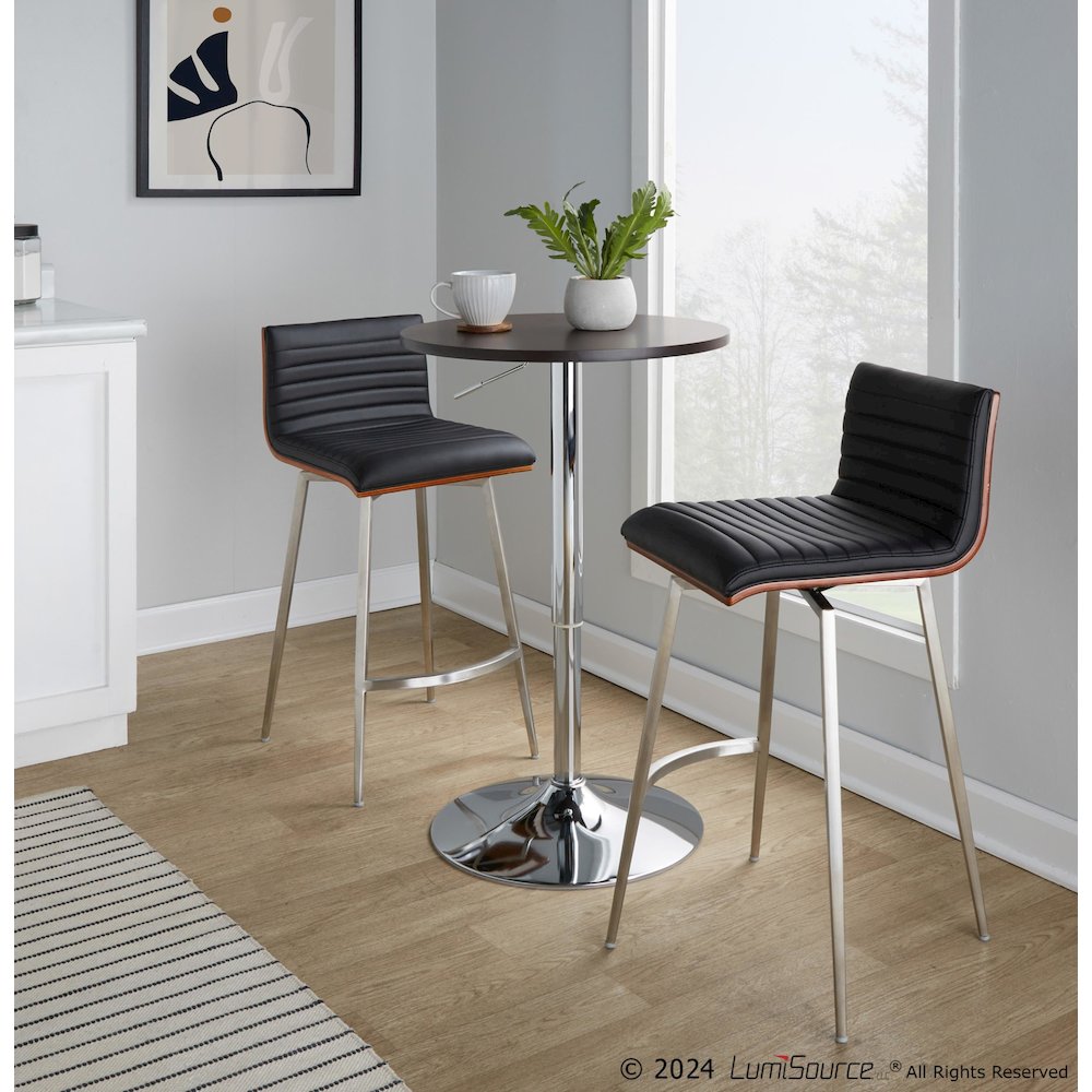 Mason Swivel Adjustable Counter Height Dining Set - 3 Piece. Picture 5