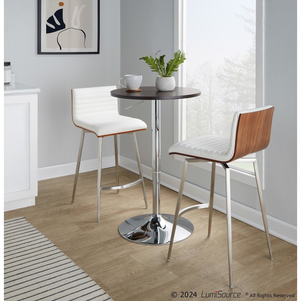 Mason Swivel Adjustable Counter Height Dining Set - 3 Piece. Picture 5