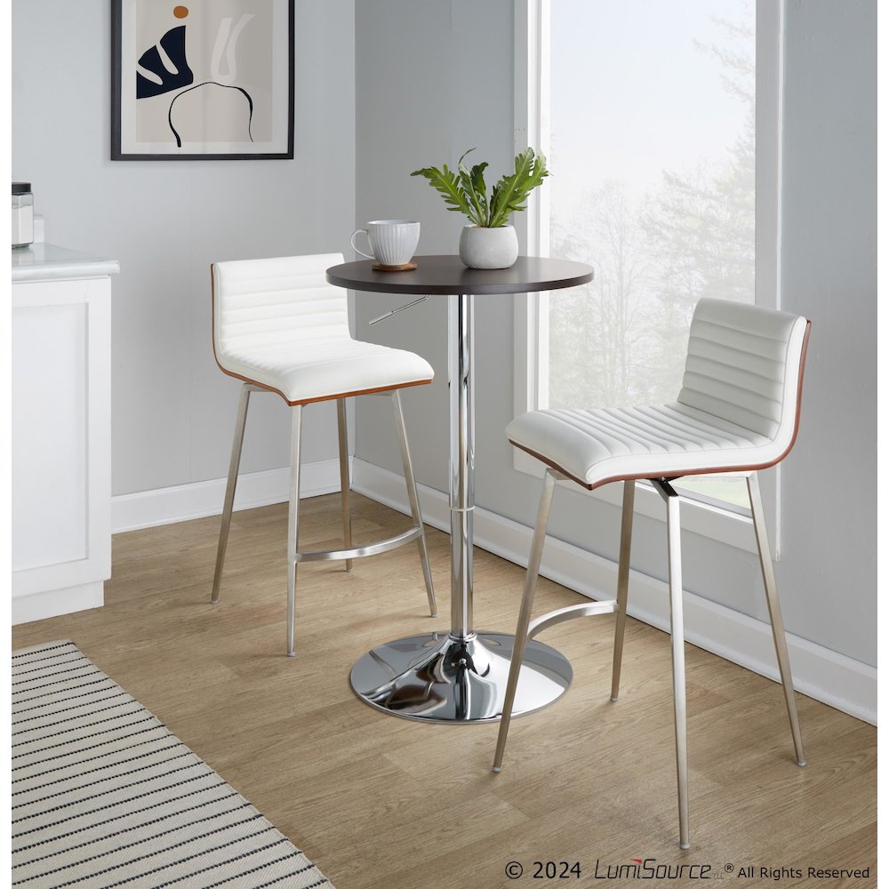 Mason Swivel Adjustable Counter Height Dining Set - 3 Piece. Picture 6