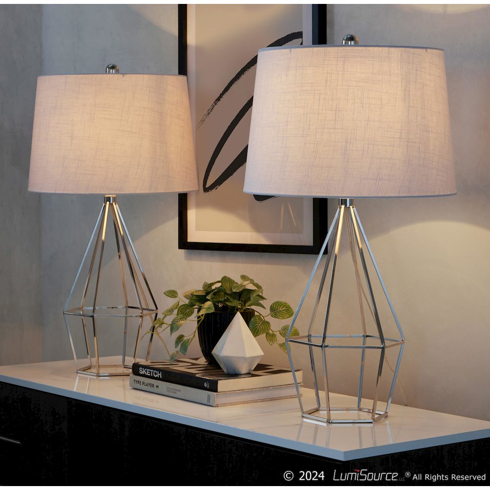 Geome 27" Metal Table Lamp - Set of 2. Picture 6