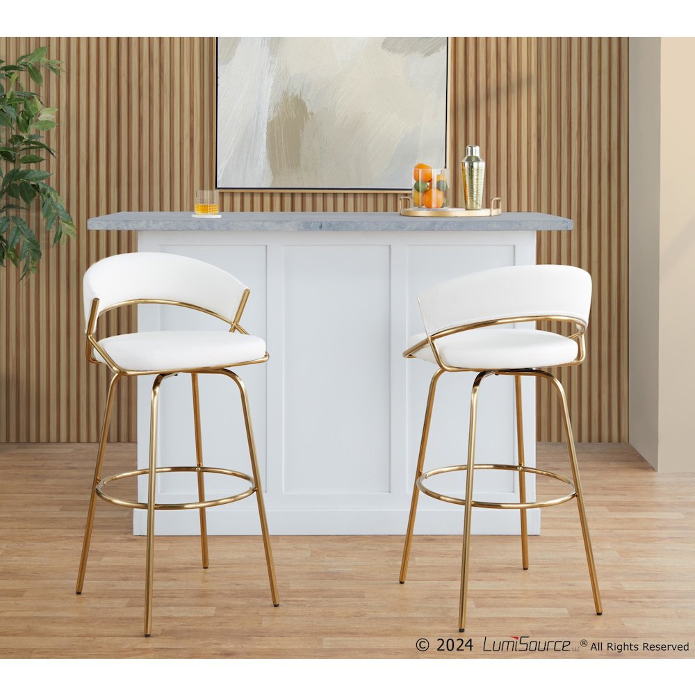 Jie 30" Fixed-Height Barstool - Set of 2. Picture 10