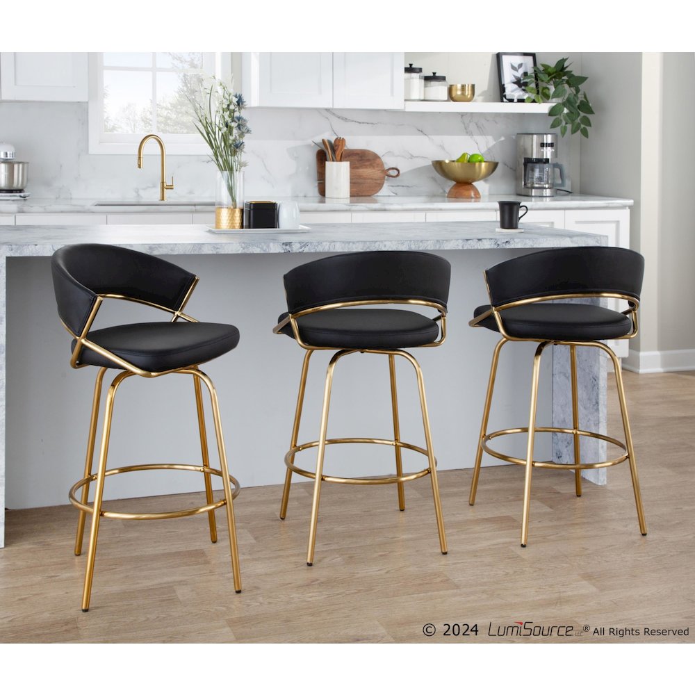 Jie Fixed-Height Counter Stool - Set of 2. Picture 9