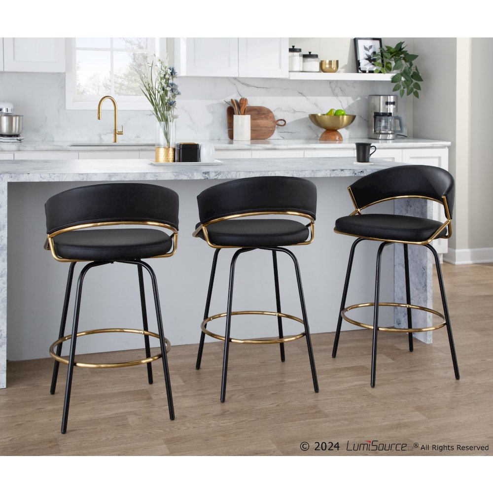 Jie 26" Fixed-Height Counter Stool - Set of 2. Picture 8