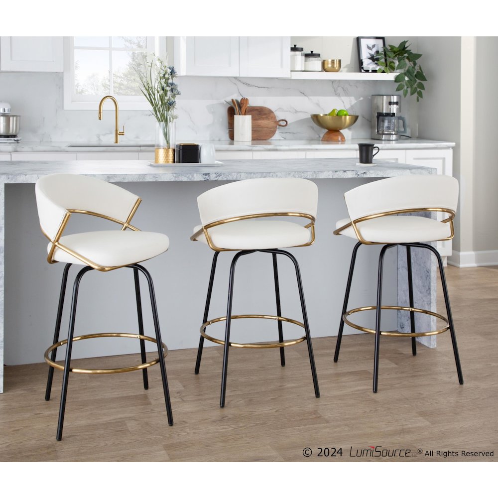 Jie 26" Fixed-Height Counter Stool - Set of 2. Picture 7