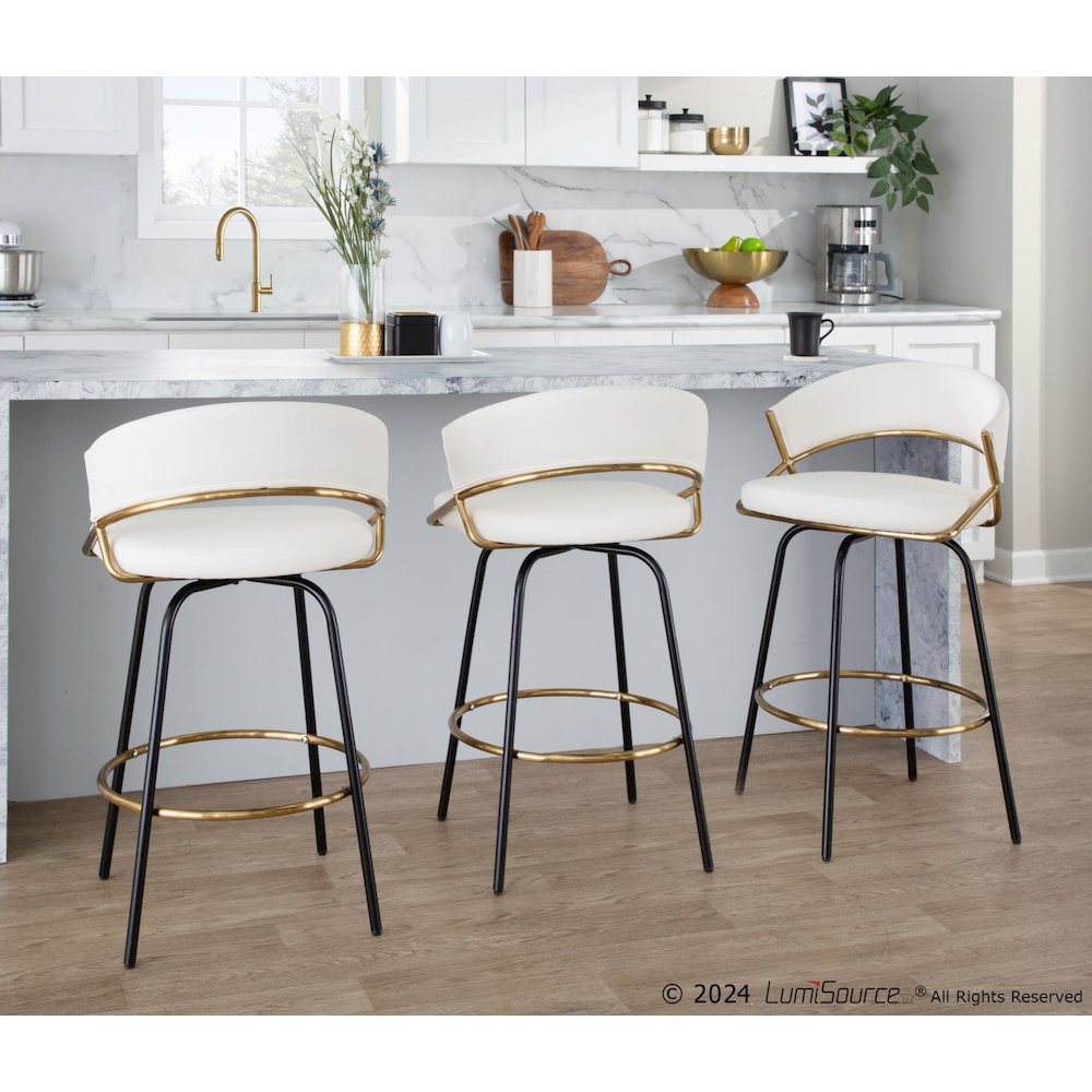 Jie 26" Fixed-Height Counter Stool - Set of 2. Picture 8