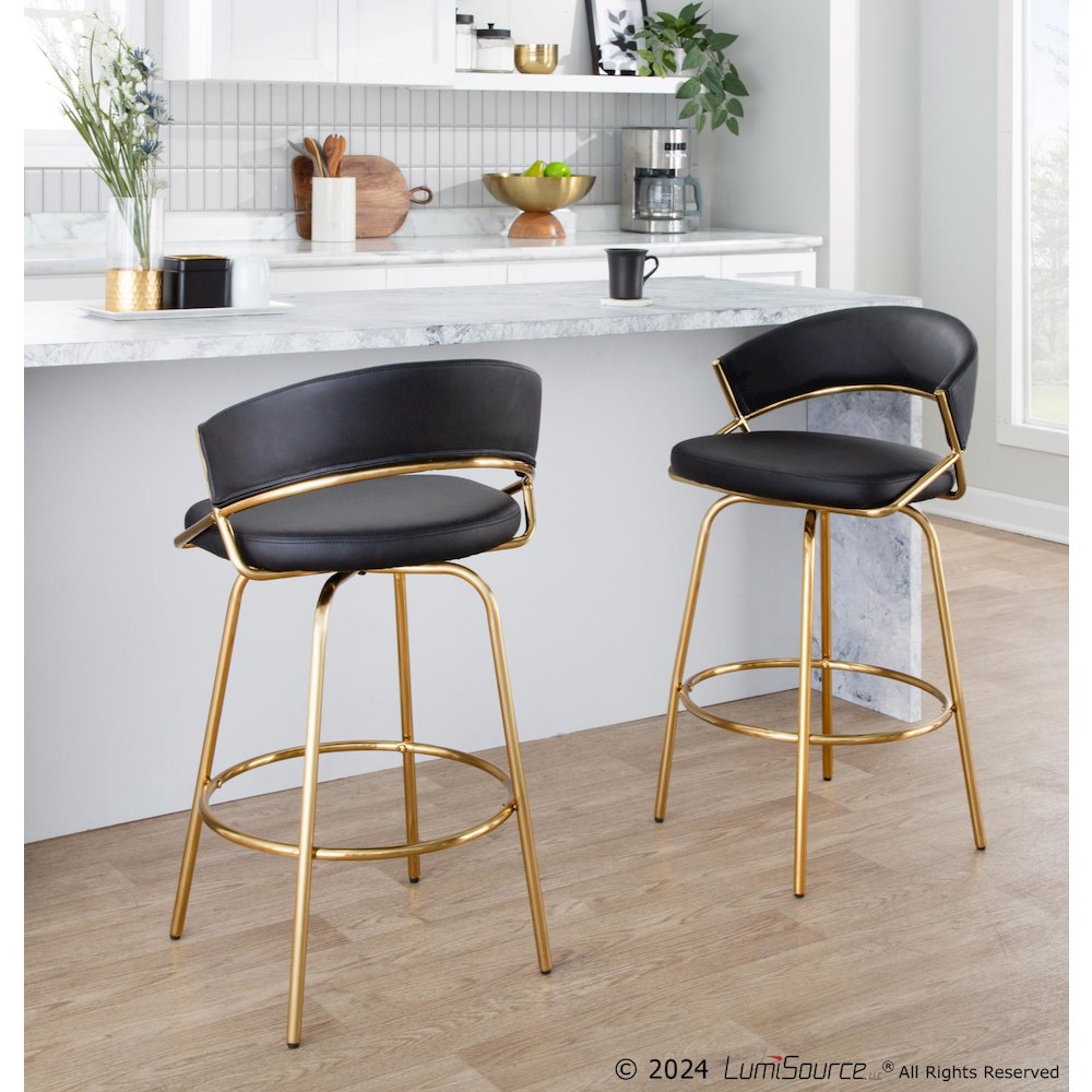 Jie Fixed-Height Counter Stool - Set of 2. Picture 7