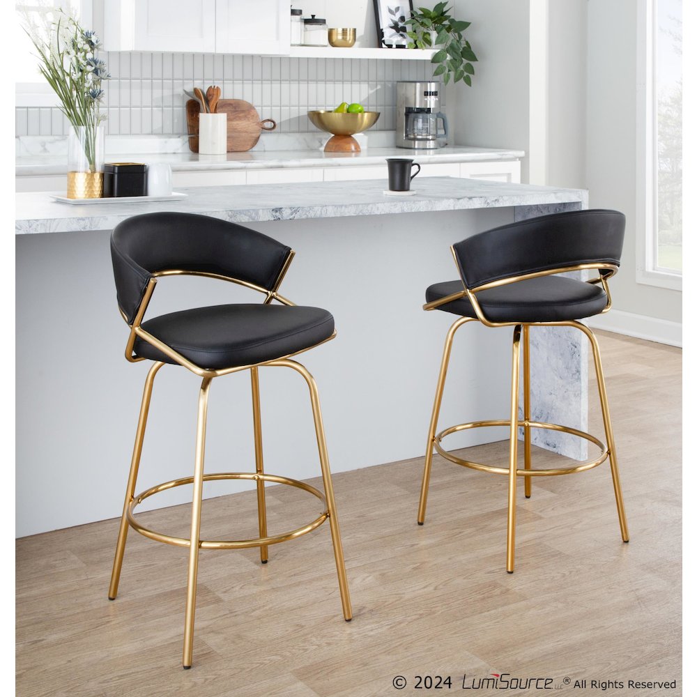 Jie Fixed-Height Counter Stool - Set of 2. Picture 8