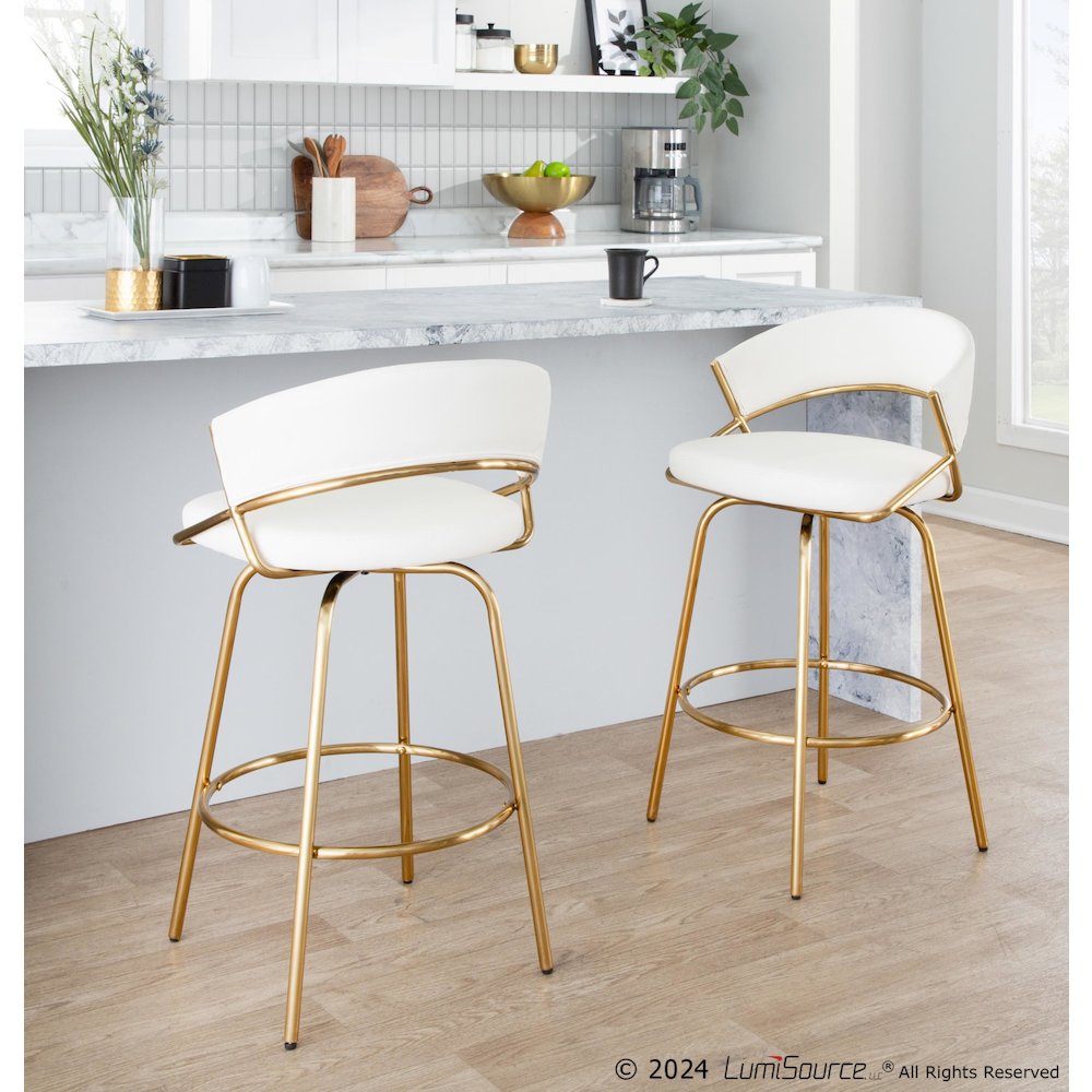 Jie Fixed-Height Counter Stool - Set of 2. Picture 7