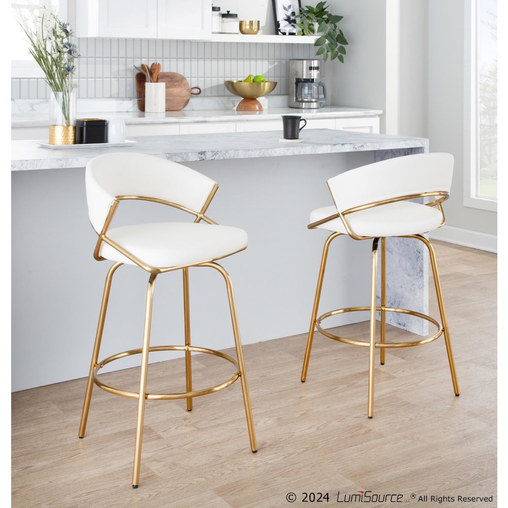 Jie Fixed-Height Counter Stool - Set of 2. Picture 8