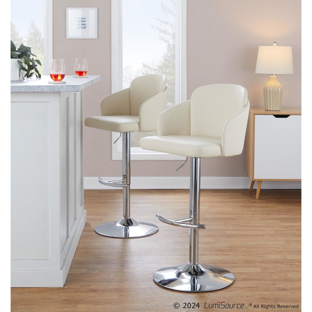 Dahlia Adjustable Barstool - Set of 2. Picture 7
