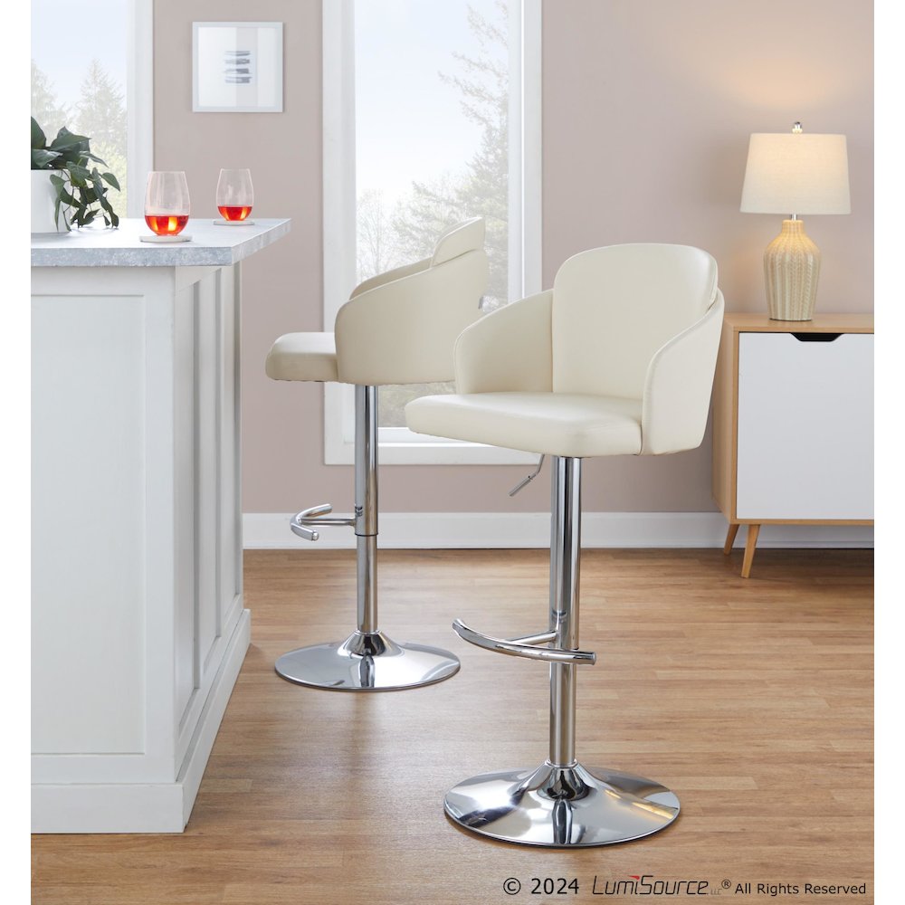 Dahlia Adjustable Barstool - Set of 2. Picture 8