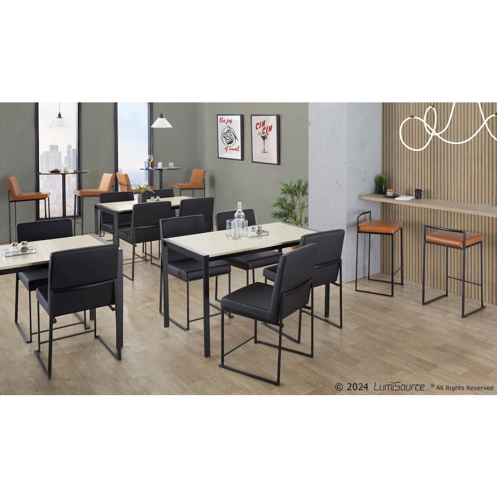 Fuji Stacker 26" Fixed-Height Counter Stool - Set of 3 in Black Metal. Picture 12