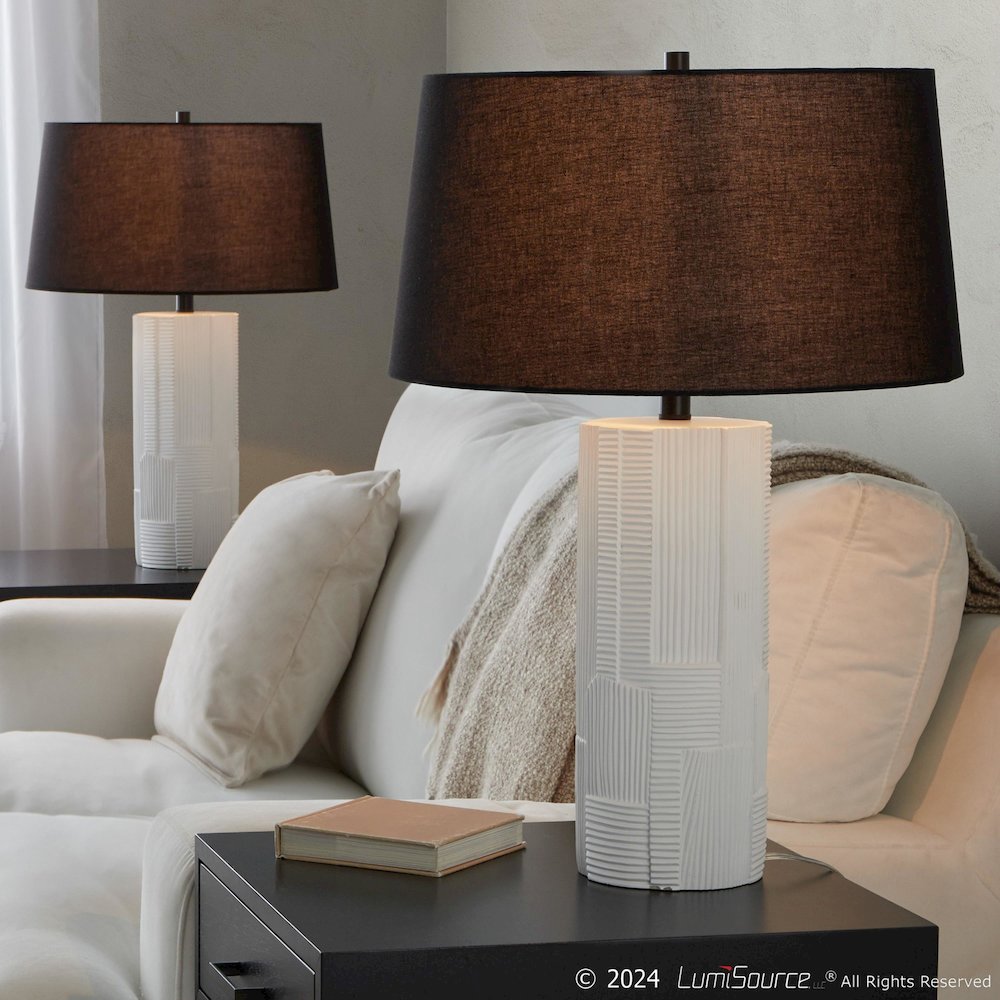 Petra 26" Polyresin Table Lamp - Set of 2. Picture 9
