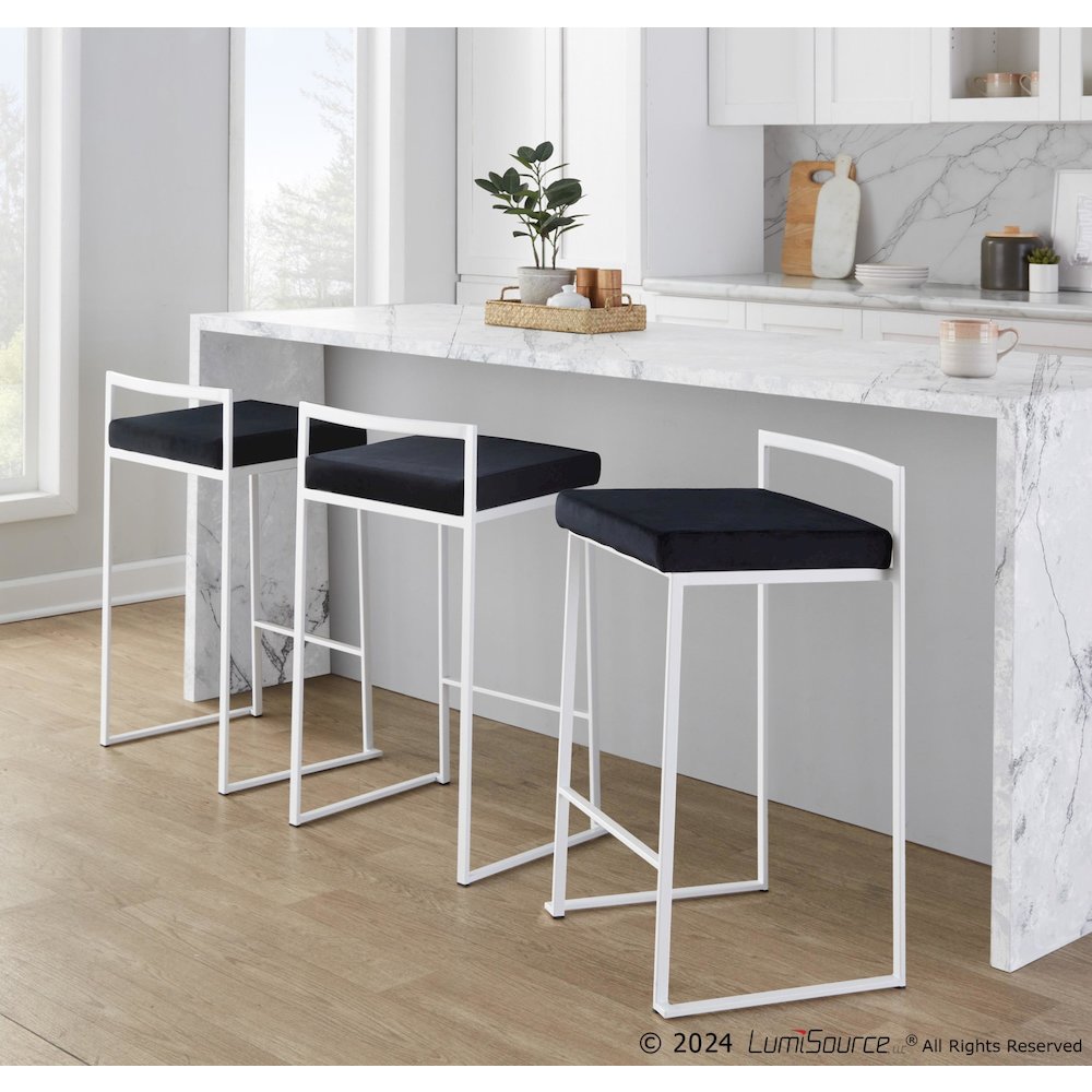 Fuji Stacker 26" Fixed-Height Counter Stool - Set of 3. Picture 10